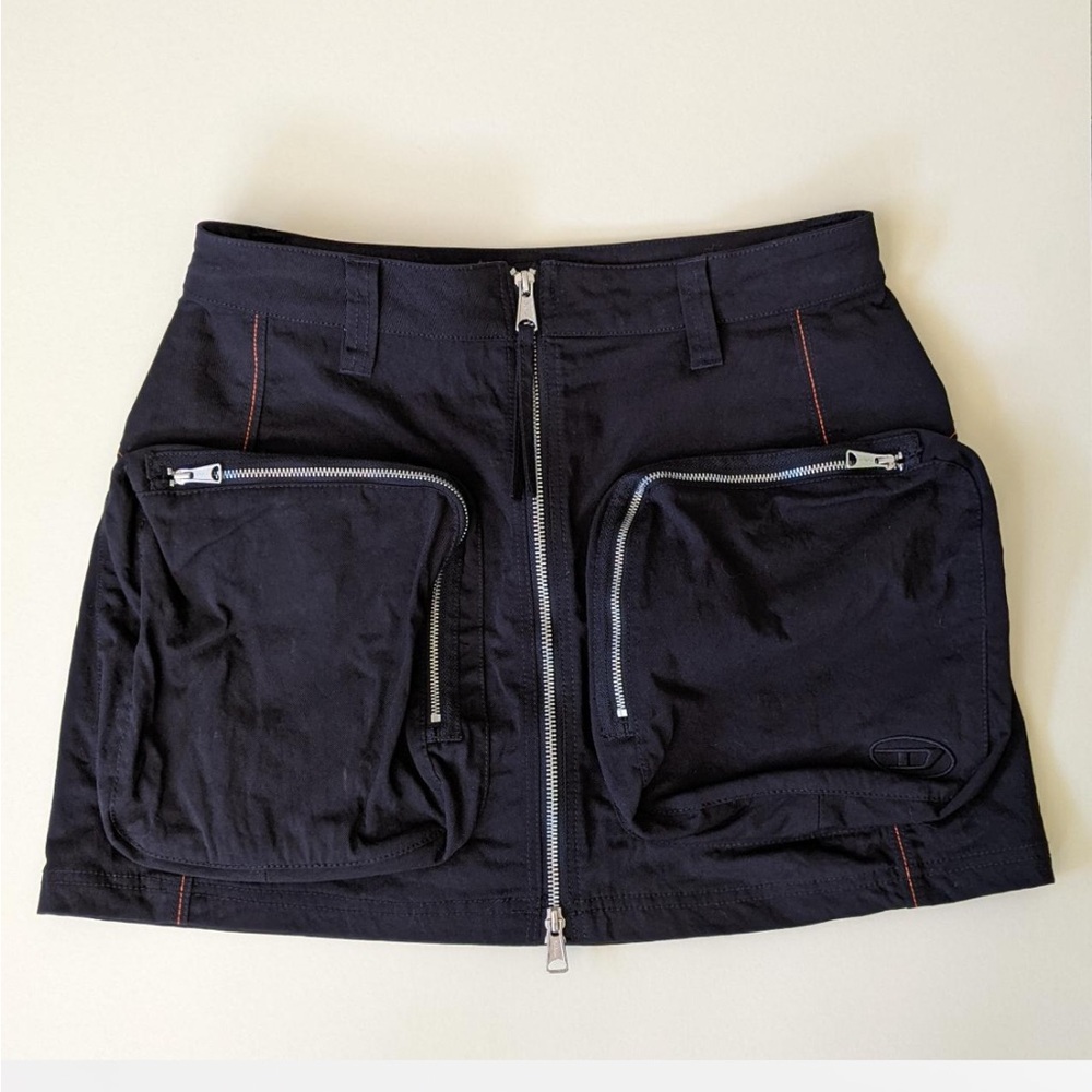 DEISEL BLACK CARGO SKIRT‎